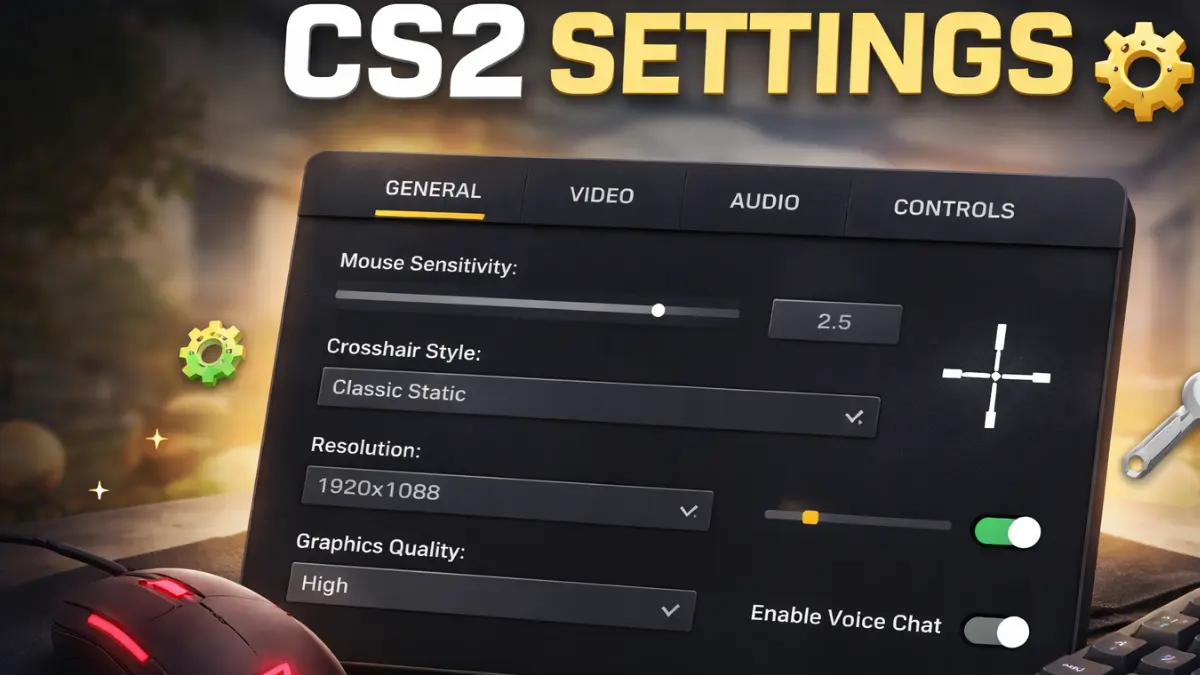 CS2 settings menu showing competitive video options